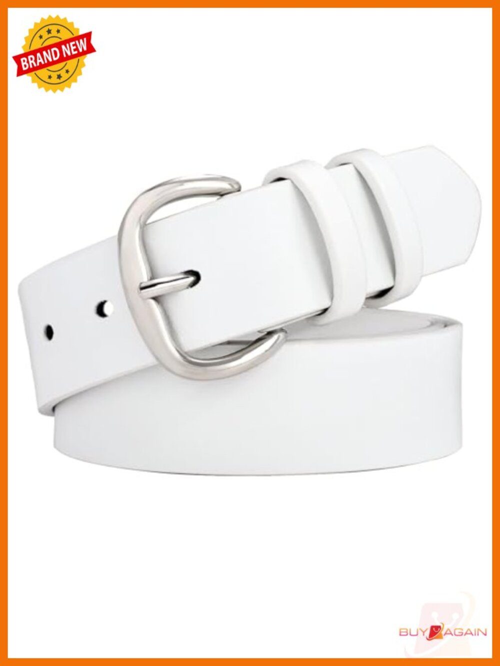 Women Leather Belt with Pin Buckle for Jeans Pants Dresses